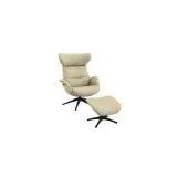 flexlux Relaxsessel More 90 x 107 x 89 cm Beige, drehbar, ergonomisch, mit Kopfteil