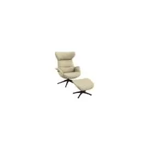 flexlux Relaxsessel More 90 x 107 x 89 cm Beige, drehbar, ergonomisch, mit Kopfteil