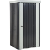 Gerätehaus Metall grau mit Pultdach Tür integrierter Dachrinne Modern Umbria