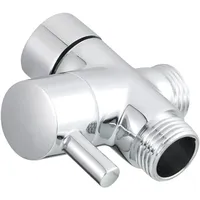 Ciencia 1/2 Zoll Umschaltventil Dusche Adapter Messing 3 Wege Umstellerventil für Regendusche und Duscharm Chrom, DSF007