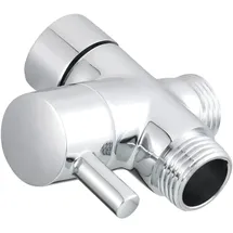 Ciencia 1/2 Zoll Umschaltventil Dusche Adapter Messing 3 Wege Umstellerventil für Regendusche und Duscharm Chrom, DSF007