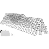 Vevor Freilaufgehege Hühnertunnel 729 x 200 x 61,5 cm schwarz
