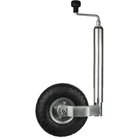 LAS AUTO UND CAMPINGZUBEHöR Stützrad mit Kurbel 48mm, vollgummirad