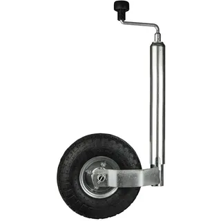 LAS Stützrad mit Kurbel 48mm, Luftreifen 260x85mm mit Stahlblechfelge