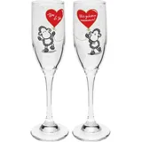 SHEEPWORLD Sektglas-Set mit Motivdruck "Du & Ich" | Sektgläser, 20 cl, Geschenkbox | Geschenk Hochzeit | 47881