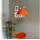 Bamyum Moderne Stehlampe E27 30 cm Breit Orange