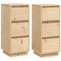 vidaXL Kinderkommode vidaXL 32 x 34 x 75 cm Kiefer massiv braun
