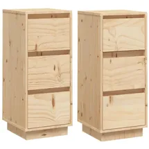 vidaXL Kinderkommode vidaXL 32 x 34 x 75 cm Kiefer massiv braun