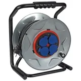 Perel Professionelle Kabeltrommel, mit 'ANTI-TWIST'-SYSTEM - NEOPREN - 40 m 3G2.5 - 4 STECKDOSEN - SCH...
