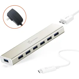 j5create USB Hub USB-C 7-Port Hub,
