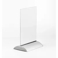 Indisplay Tischaufsteller BOW-A4, Aluminium silber/PVC für DIN A4