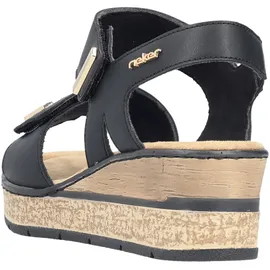 Rieker Keilsandalette Damen Schwarz 39