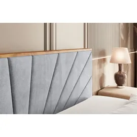 altdecor BOXBETT mit Matratze H4 und Lattenrost - LOLLI6 - 160x200 - Hellgrau