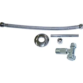 Calmwaters Calmwaters® Anschluss-Set Spülkasten, Komplettset für rückseitigen Anschluss von Spülkästen, Wasserzulauf von hinten, Wandanschluss 1/2, Schlauchanschluss 3/8, Metall, Chrom, 30LC3185