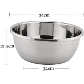 luxuskollektion Edelstahl Rührschüssel 34 cm Multifunktional