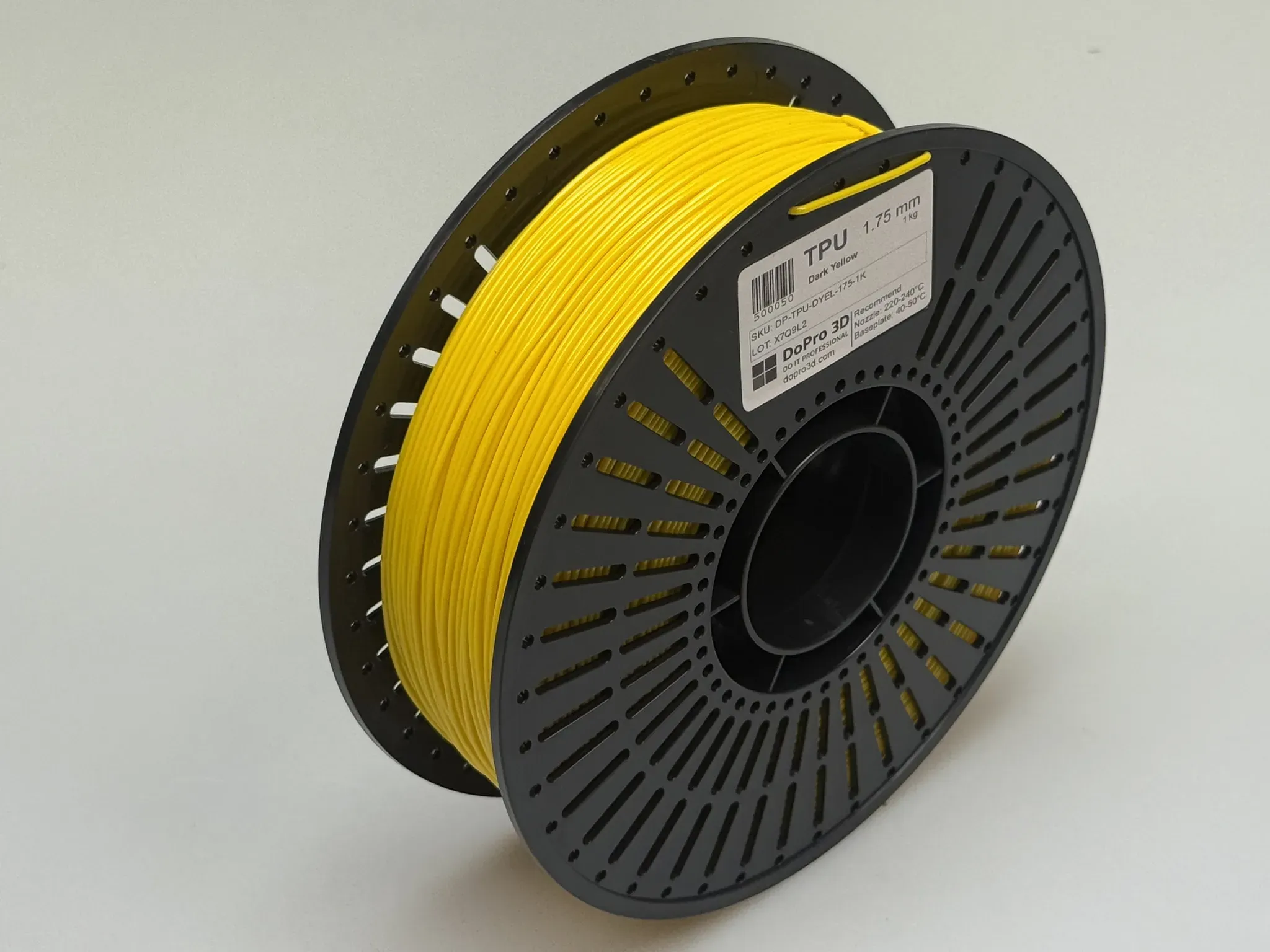 DoPro 3D TPU 95A Filament Amber Dark Yellow – Nexyl Class – 1,75 mm – 1,0 kg