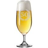 LUXENTU 50. Jubiläum Biertulpe Pilsglas mit Gravur Gläser