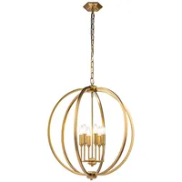 Elstead Lighting Pendelleuchte Esszimmerlampe Hängeleuchte, Pendellampe in Kugeloptik, Designleuchte, Stahl, messing, burniert, 1x E14 Fassung, LxBxH 62,2x62,2x234 cm