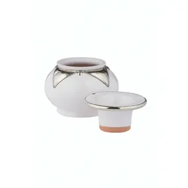 Marrakesch Orient & Mediterran Interior Orientalischer Aschenbecher mit Deckel Kanita Weiss