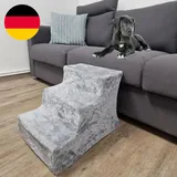 TRUTZHOLM Hundetreppe 3 Stufen Hunderampe Für Bett Und Sofa, Abnehmbarer, Waschb