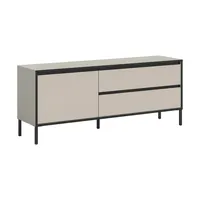 Xonox.home Lowboard Tron 150x62x38 cm in Kaschmir Nachbildung schwarz