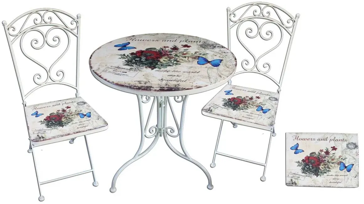 Gravidus 3-tlg. Balkon-Set Bistro-Set Tischgruppe Sitzgruppe Balkon