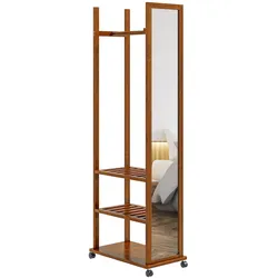 HOMCOM Standspiegel Kiefer, Glas