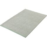 Kleine Wolke Badematte »Amalia«, Höhe 12 mm, rutschhemmend beschichtet, fußbodenheizungsgeeignet, Badteppich, gestreift, leichter Hoch-Tief Effekt, reine Baumwolle, grün