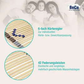 Beco Blue Royal NV, 42 Leisten, montiert, nicht verstellbar, Blauer Engel 80 cm x 200 cm