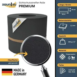 zaunzu® Zaunblende 26 m Anthrazit