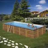 Braga rechteckig 815 x 421 x 146 cm Echtholz