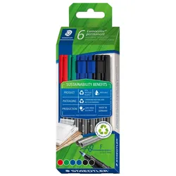 STAEDTLER Lumocolor 318 - Filzstift - permanent - verschiedene Farben - 0.6 mm -
