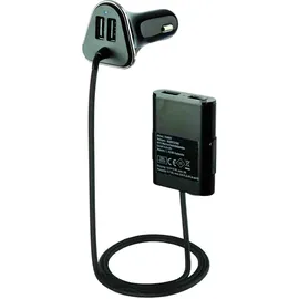CARTREND 4-Port USB Ladestecker XXL 9,6A - Schwarz
