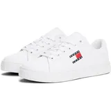 Tommy Jeans Damen, Flatform SNEAKER LOGO Low Top, weiß, (White), 40 - 40 EU