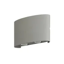 Paul Neuhaus LED-Aussenwandleuchte 4-flammig 13 cm 8 W silber 4,0 cm
