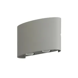 Paul Neuhaus LED-Aussenwandleuchte 4-flammig 13 cm 8 W silber 4,0 cm