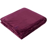 HEAT HOLDERS - Luxus Winter Flauschig Isoliert Fleece Felldecke Decke Fell in 7 Farben Einheitsgröße 180x200cm (Claret)