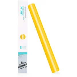 loklik Bügelfolie – 30,5 x 90 cm – Flexfolie für T-Shirts, Taschen & mehr – Waschbar & langlebig – Kompatibel mit Cricut, Silhouette Schneideplottern (Gelb)