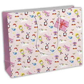 eurowrap Clairefontaine 6x Geschenktasche (37,3x11,8x27,5 cm), 210g, Rosa, Mehrfarbig 28788-6C