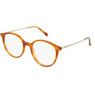 Fielmann BD 486 CL Unisex-Brille inkl. Gläser Vollrand Panto Acetat-Gestell 50mm/19mm/140mm, braun