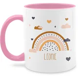 Tasse Tassen 325ml - Boho Regenbogen Rainbow - 325 ml - Rosa - mädchen personalisierte kaffeetasse name und