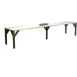 ENDO Möbel Endo-Moebel Esstisch, Weiß Hochglanz, Holzwerkstoff, Rechteckig,Rechteckig, 90x75x130 cm, Esszimmer, Tische, Esstische