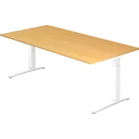 Hammerbacher Schreibtisch C-Fuß Buche / Weiß