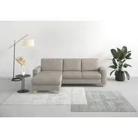 Home Affaire Ecksofa HOME AFFAIRE "Summer L-Form", grau (steel), B:249cm H:91cm T:164cm, 95% Polyester, 5% Polyamid, Sofas, Ecksofa, mit Recamiere, mit oder ohne Bettfunktion und Bettkasten, Cord-Bezug
