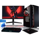 BEASTCOM Q3 | Essential Gaming PC | Komplett-Set | AMD Ryzen 3 4X 4,00GHz | 4K Vega 8-Kern Grafik | 32GB RAM | 1TB SSD | Monitor LED 24" + Tastatur... - Schwarz
