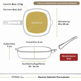 hoffmann germany STONIQ Viereckpfanne 28 x 28 cm