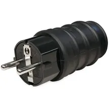 McPower Gummi-schutzkontaktstecker, schwarz