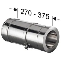 Schornstein Längenelement variabel Edelstahl DW DN 180