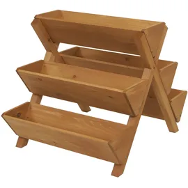 Mendler Pflanztreppe HWC-O15 56 x 56 x 70 cm Braun