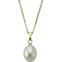 Fascination by Ellen K. Halskette 333/- Gold Süßwasserzuchtperle weiß 42cm Damen